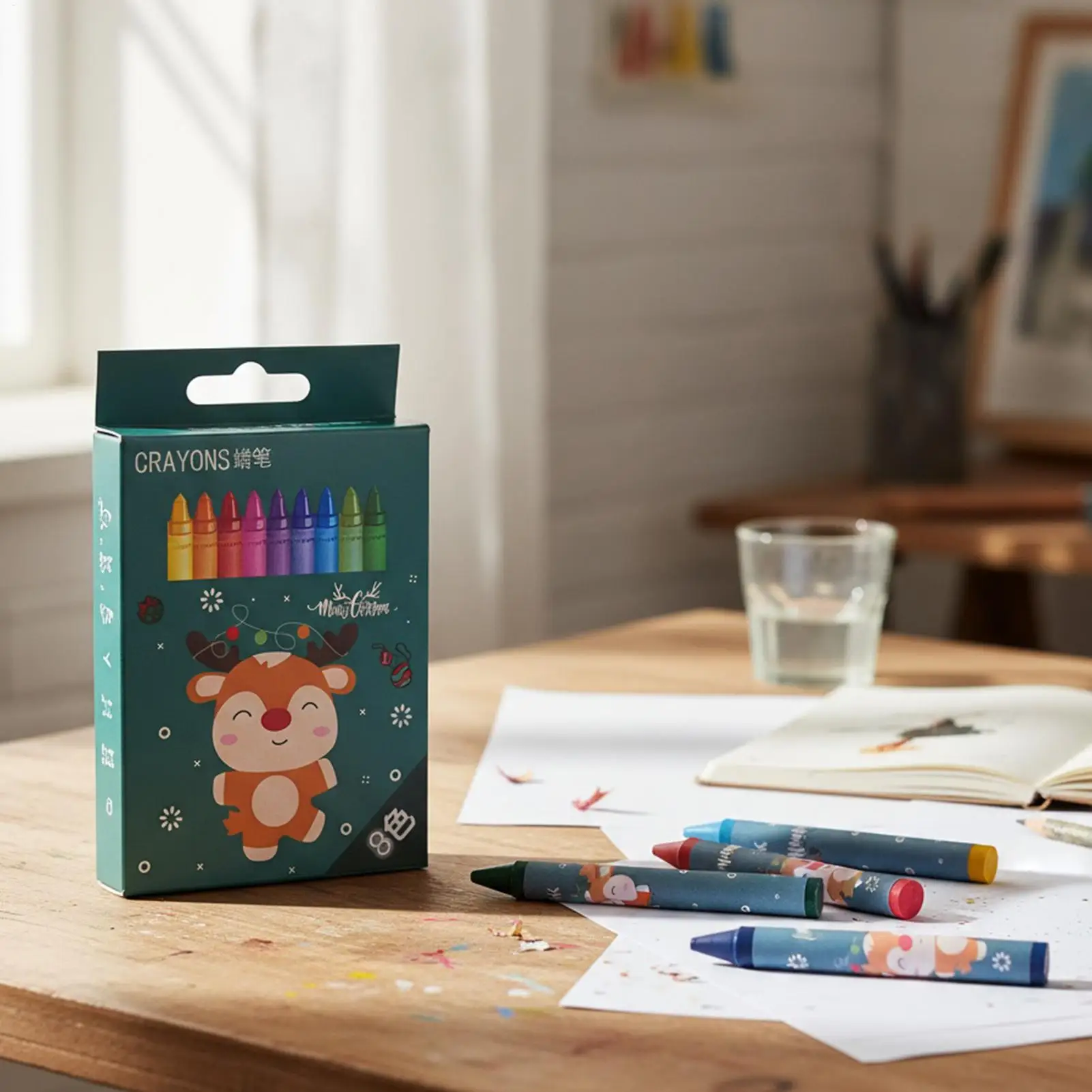 

Мелки для детей, рождественские товары для рукоделия, 8 предметов, детский набор мелков для рисования дошкольников для мальчиков и девочек, классная школа