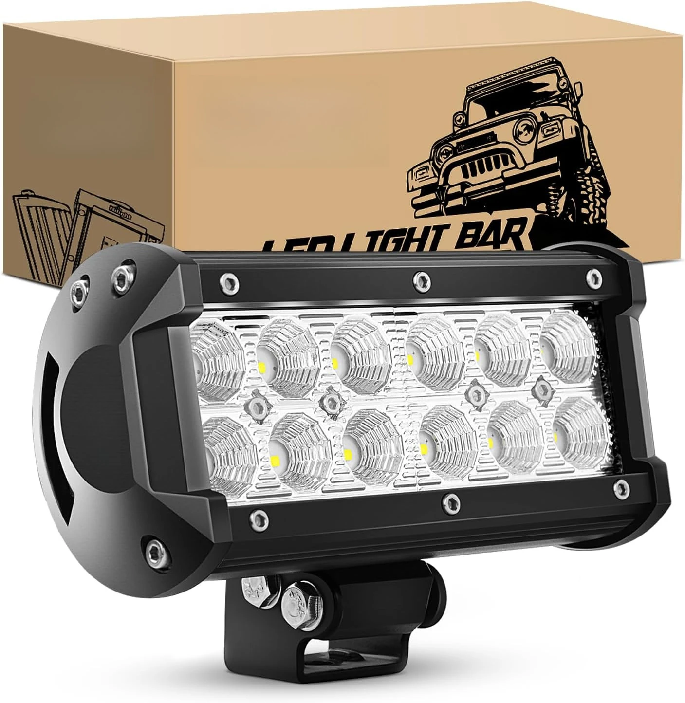 

Led Pods 36w 6.5Inch 2800LM Flood Off Road Driving Fog Light Bar Work Lighting