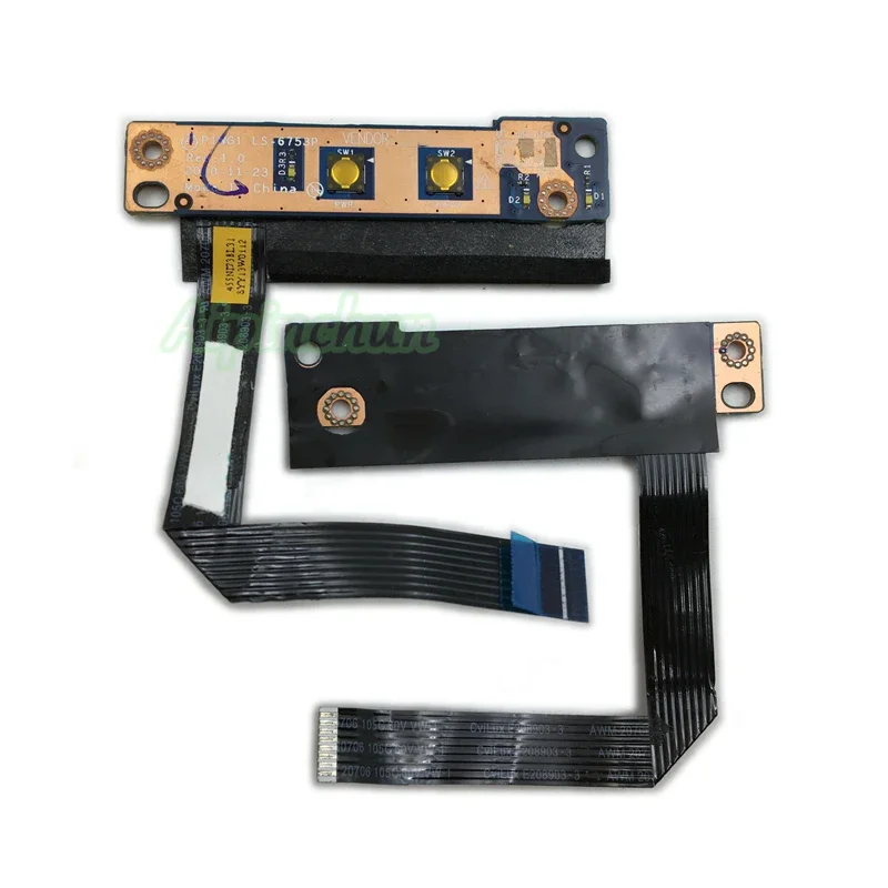 PIWG1 LS-6753P Laptop Power Switch ON OFF Button Board with cable for Lenovo G470 G475 G470AX Board NBX0000SL00 9cm