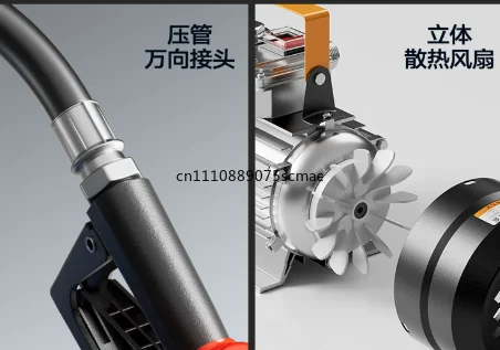 380W Portable Electric Diesel Oil Pump 12V/24V/220V, 50L‑min Fuel Transfer Pump for Oil Tanker and Vehicle Fuel Delivery