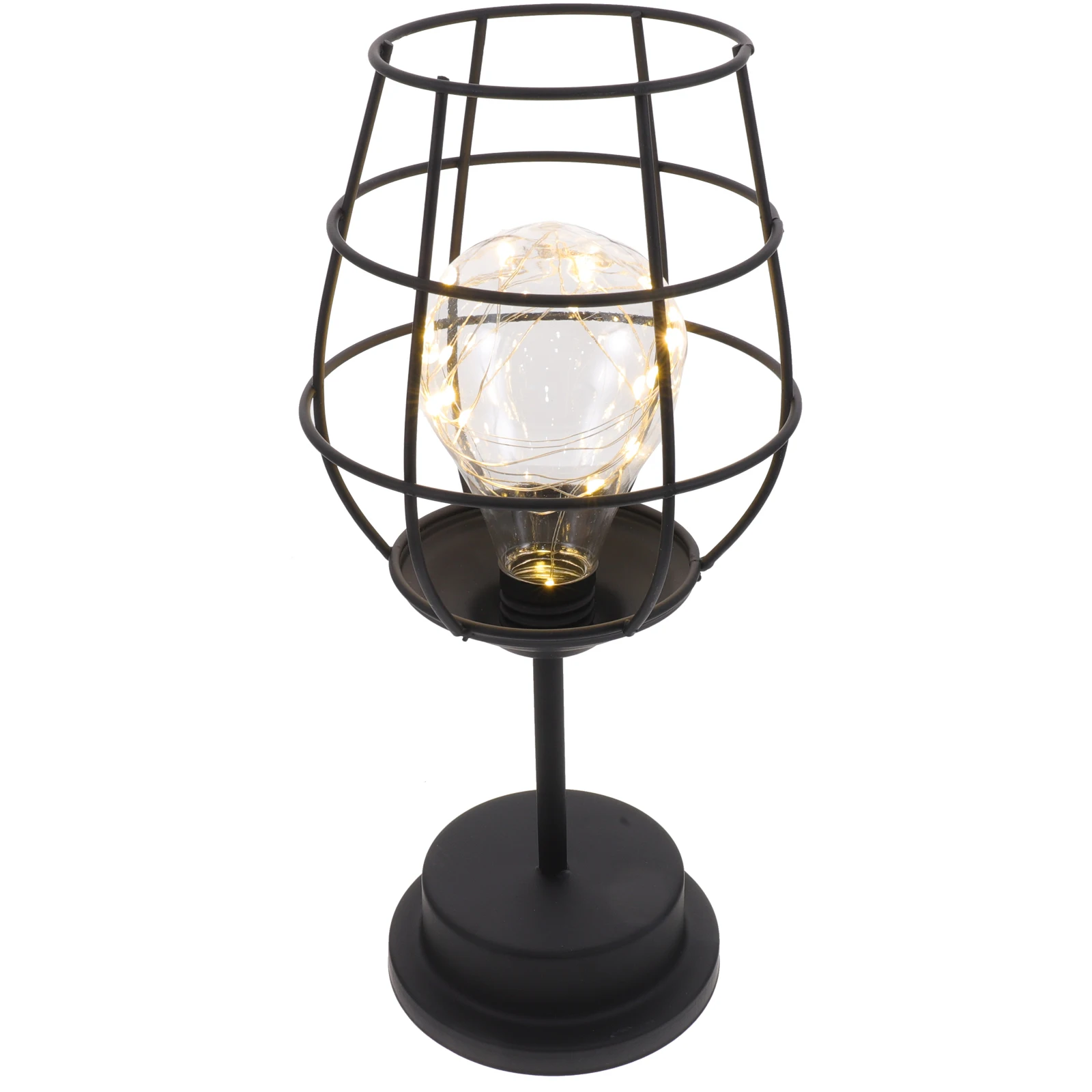 Lampada da notte in vetro rosso azionata luce decorativa piccola camera da letto casa bar decorazione ferro materiale ABS sicuro