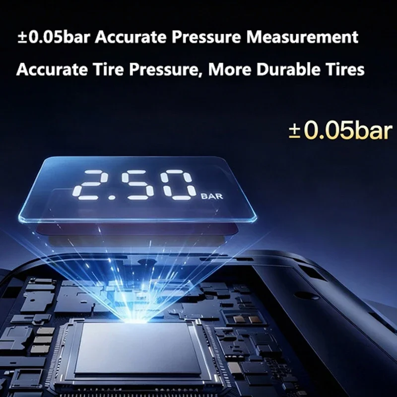 Lenovo Car Electric Air Pump Portable Wireless Charge Car Pump Tire Inflator Air Compressor Suitable for Car Motorcycle Bike