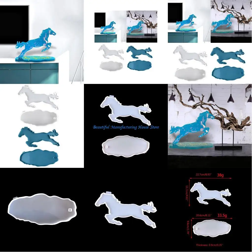 E56A Pentium Horse Decoration Epoxy Mold Diy Desktop Ornaments Mold