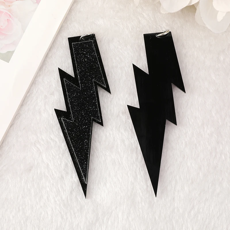 8Pcs Lightning Charms creativo acrilico colorato risultati dei gioielli Cosplay per orecchini portachiavi collana fai da te