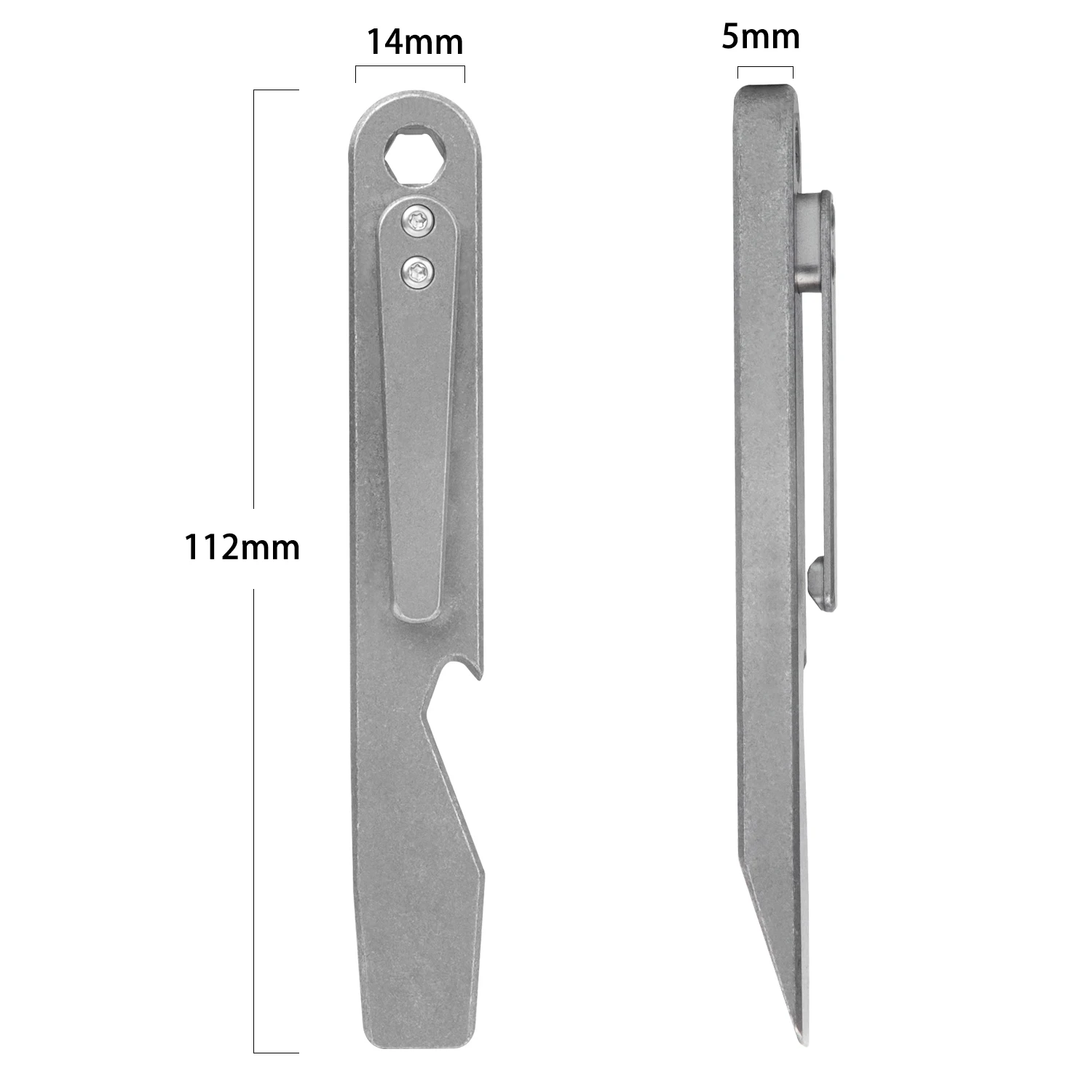 Titanium Alloy Crowbar Multifunctional EDC Tool Portable Bottle Opener Outdoor Camping Pry Cover Handle With Pen Clip