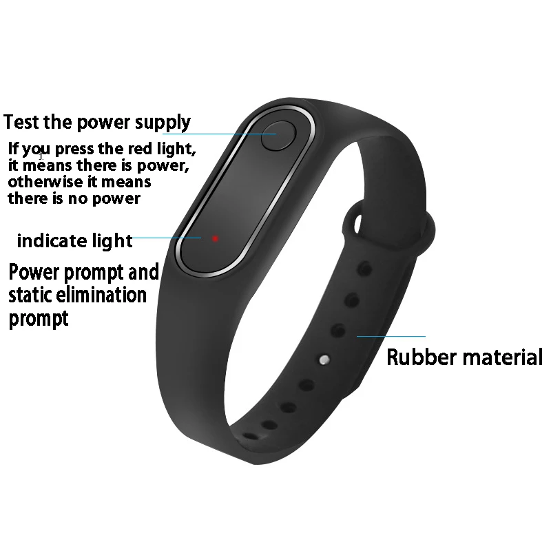 맞춤형 휴대용 안전 무선 조절 가능한 정전기 방지 팔찌 벨트 손목 밴드