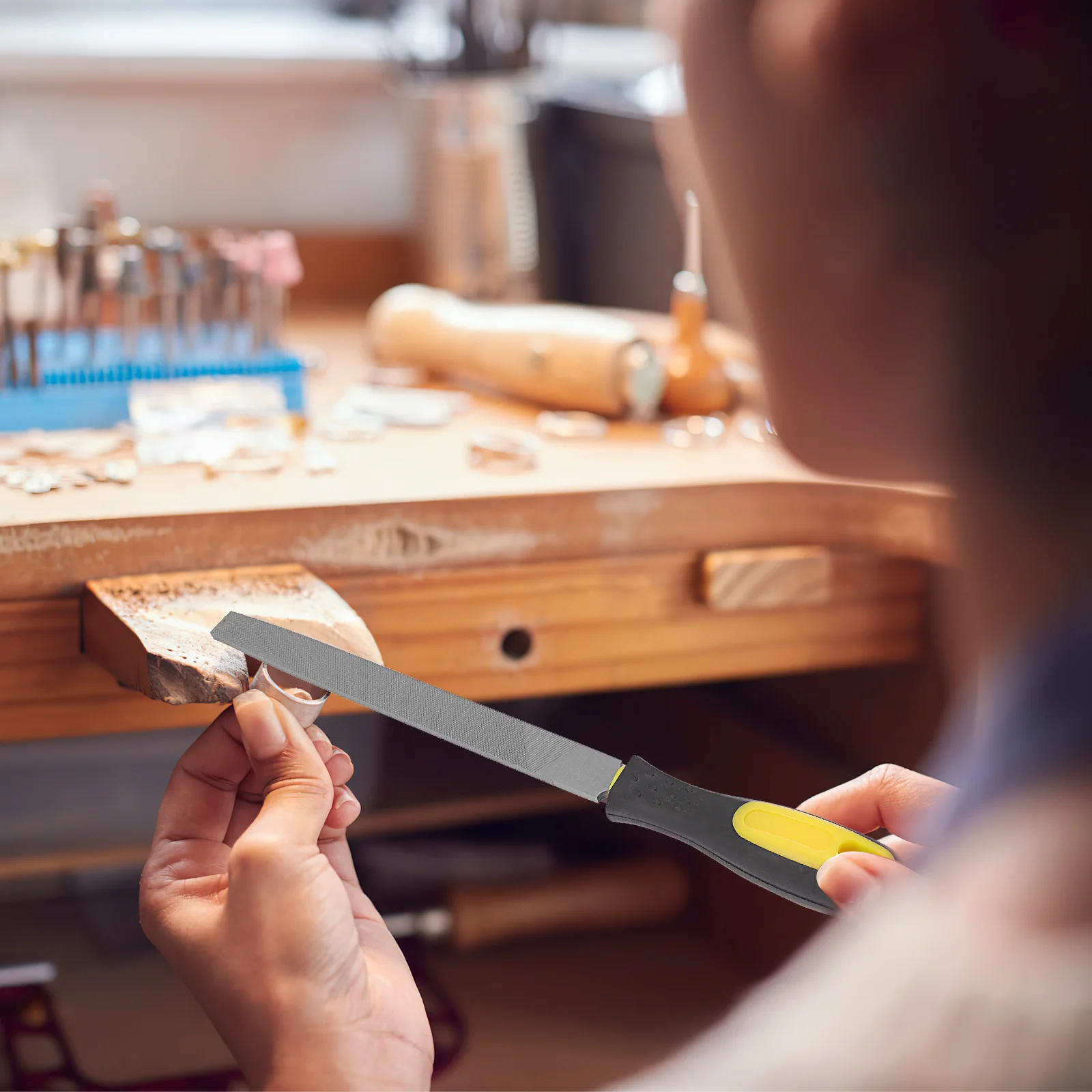 

Flat File for Sharpening Simple Structure Easy to Use Long Service Life Anti-Slip Handle Design for