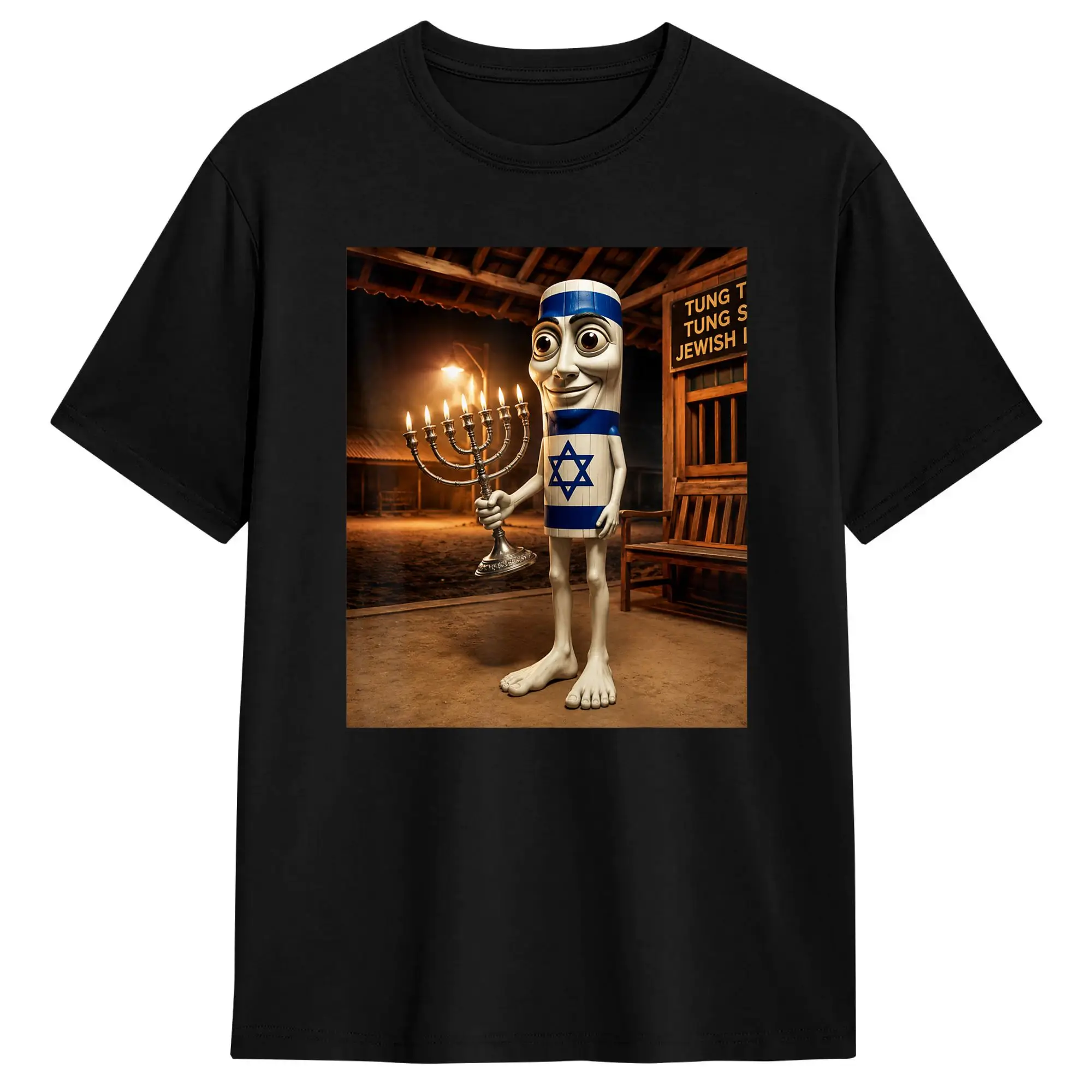 Tung Sahur Jewish Italian Brainrot Meme T Shirt Summer  Hip Hop T-Shirts Cotton O Neck Plus Size Tees Short Sleeve Vintage Tops