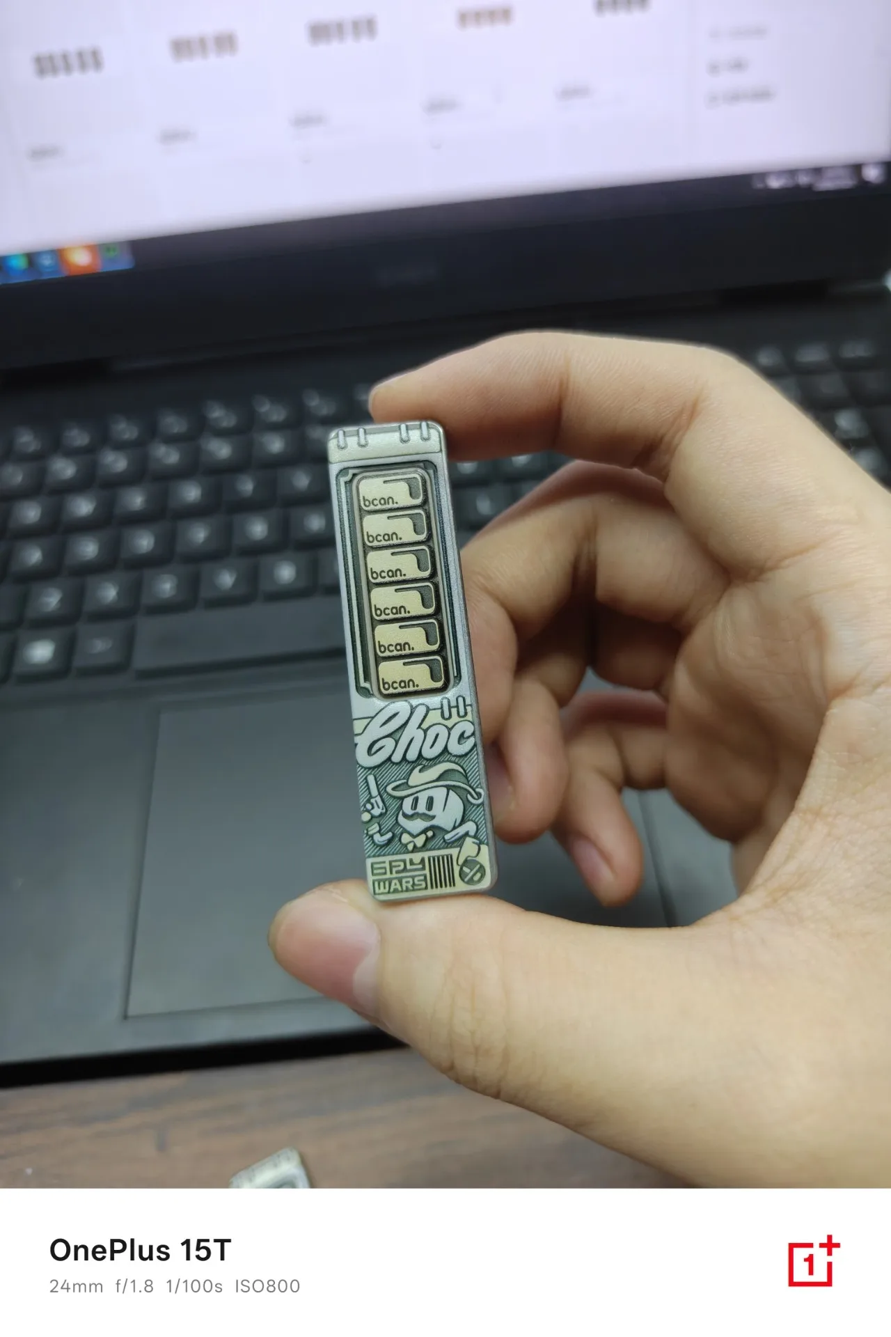 Used EDC ZERO Chocolate Mechanical Paragraph Ding Ding Push Brand Stainless Steel Shell + Peek Medium Plate EDC  Toy