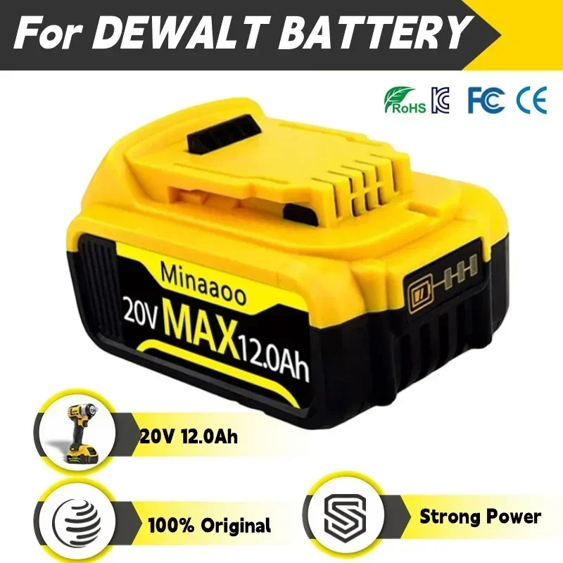 

20V Rechargeable Power Tool Battery 8.0Ah For Dewalt DCB182 DCB201 DCB205 Battery Compatible 20V 8Ah Battery replace