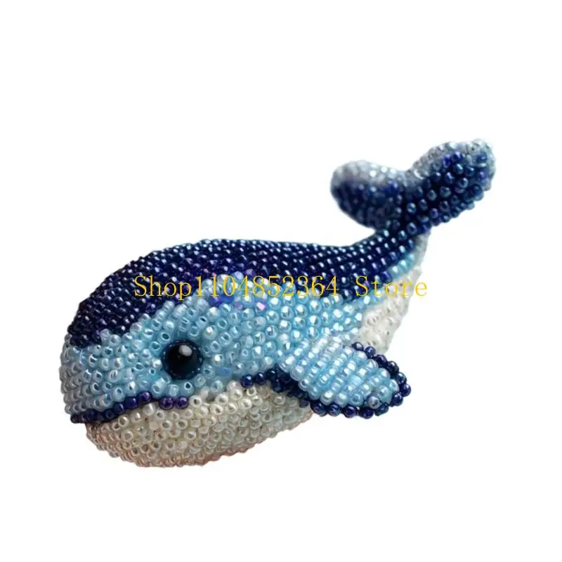 652F Ocean Creature Beads Embroidery Set Sea Animal Beading Project with Instruction for Beginner Adult Embroidery Sewing