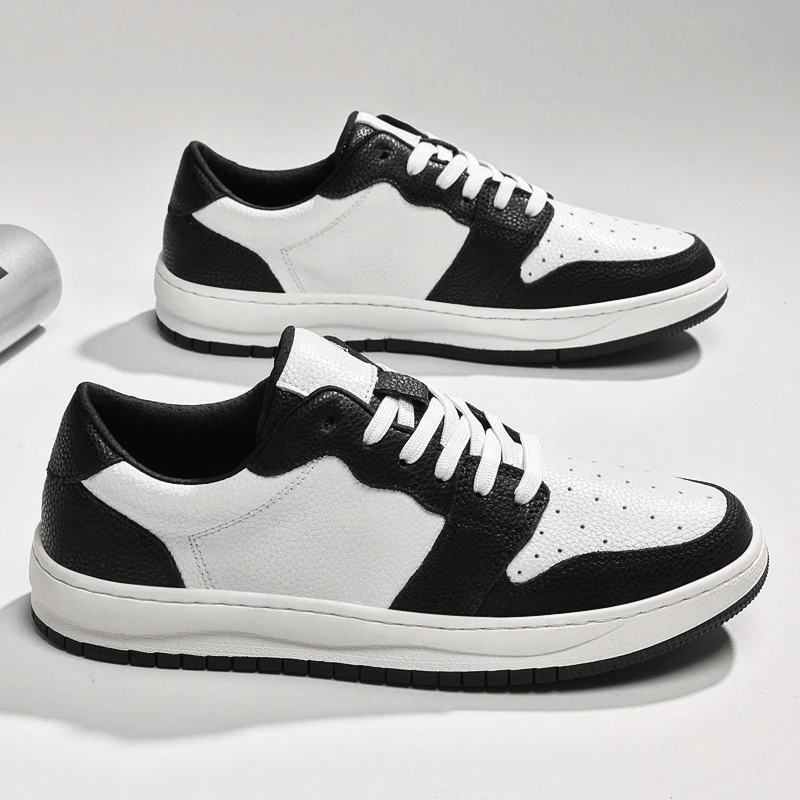 여름 두꺼운 밑창 캐주얼 컬러 블록 보드화 통기성 편안한 직조 신발끈 젊고 세련된 신발