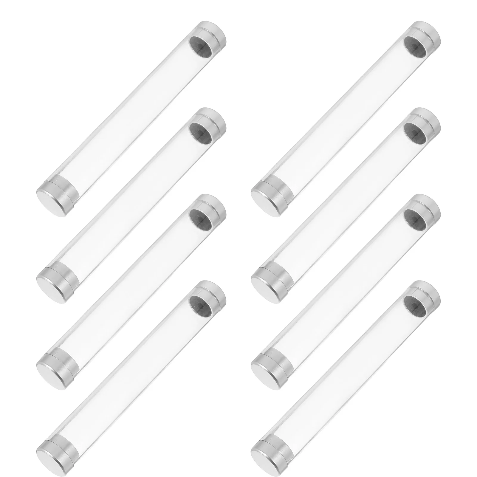 

8Pcs Clear Plastic Makeup Tool Storage Tube Dual Opening Round Organizer for Tweezers Eyelash Accessories Salon Tool Organizer