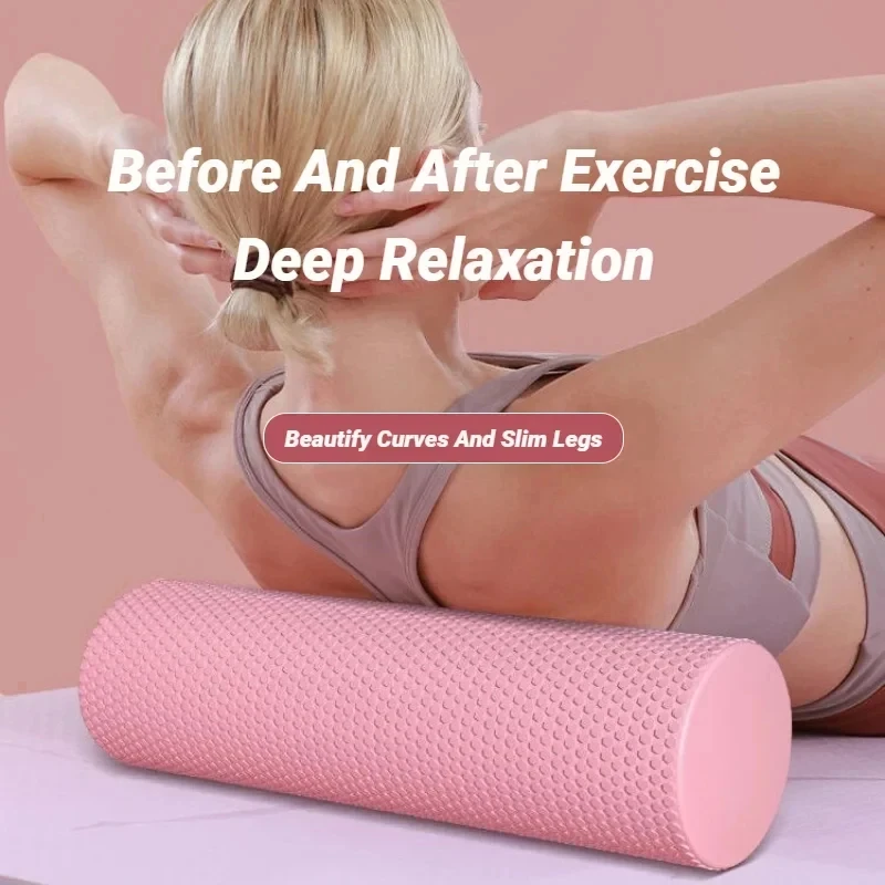 Hexagonal EVA Foam Yoga Roller, 10cm × 30cm Massage Foam Roller for Pilates Home Fitness Workout