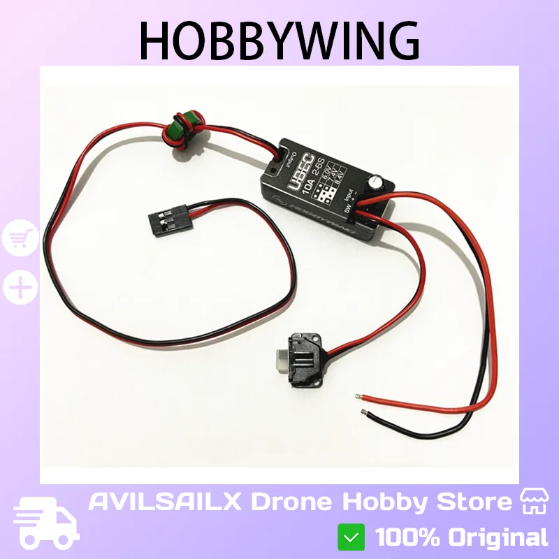 

Hobbywing UBEC 10A V2 полностью водонепроницаемый небольшой модуль регулятора поддерживает 2-6S 6 В 7,4 В 8,4 В для радиоуправляемых автомобильных аксессуаров