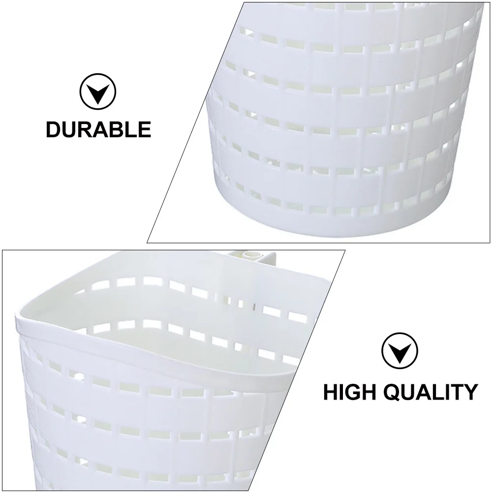 

4PCS Bathroom Storage Baskets Plastic PP Rotatable Hanging Creamy White Food ganizer Home Use Basket Hollow Design Ventilation