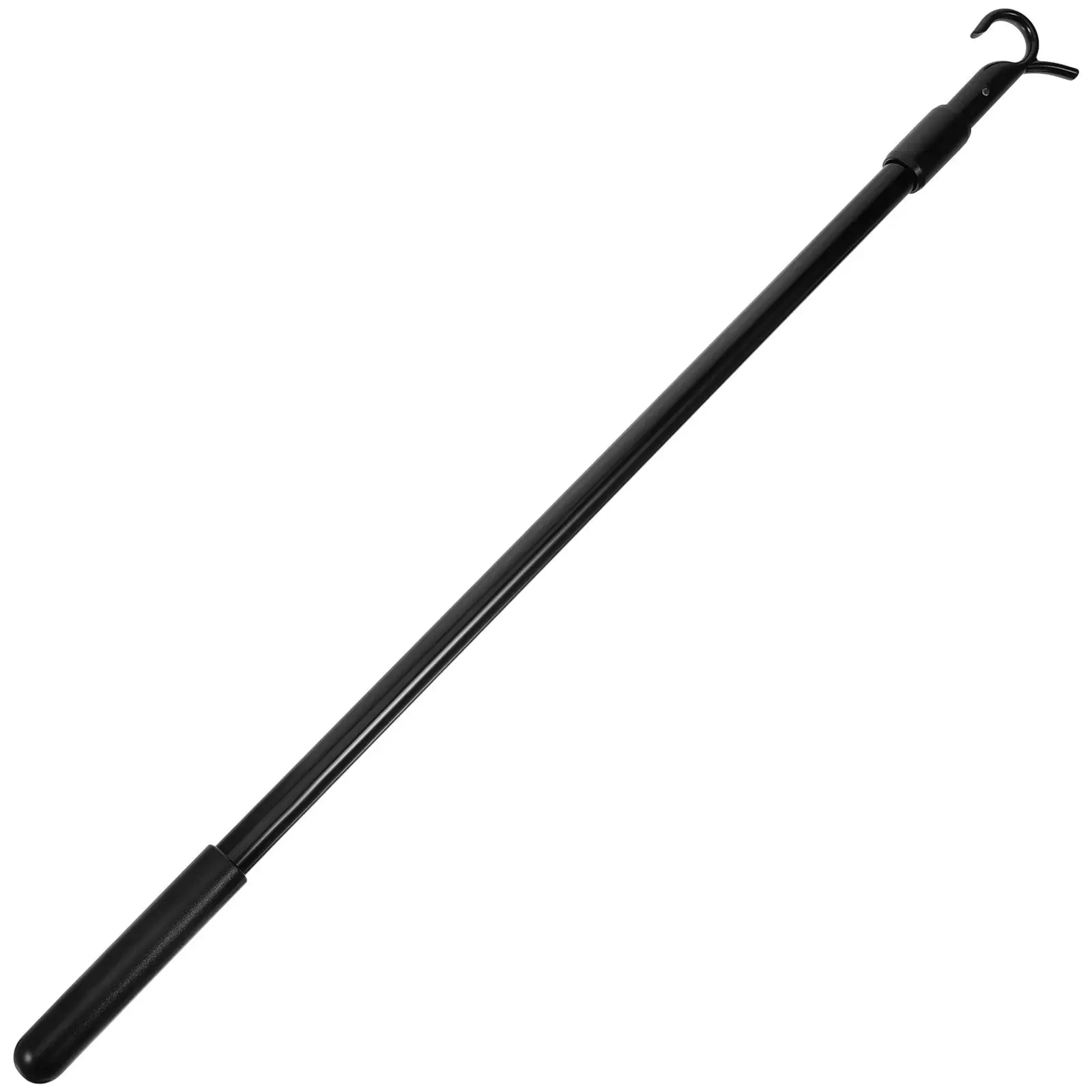 

24 Inch Black Aluminum Curtain Rod Adjustable Blind Wand Hook for Window Blinds Tilt Stick Vertical Replacement Hardware