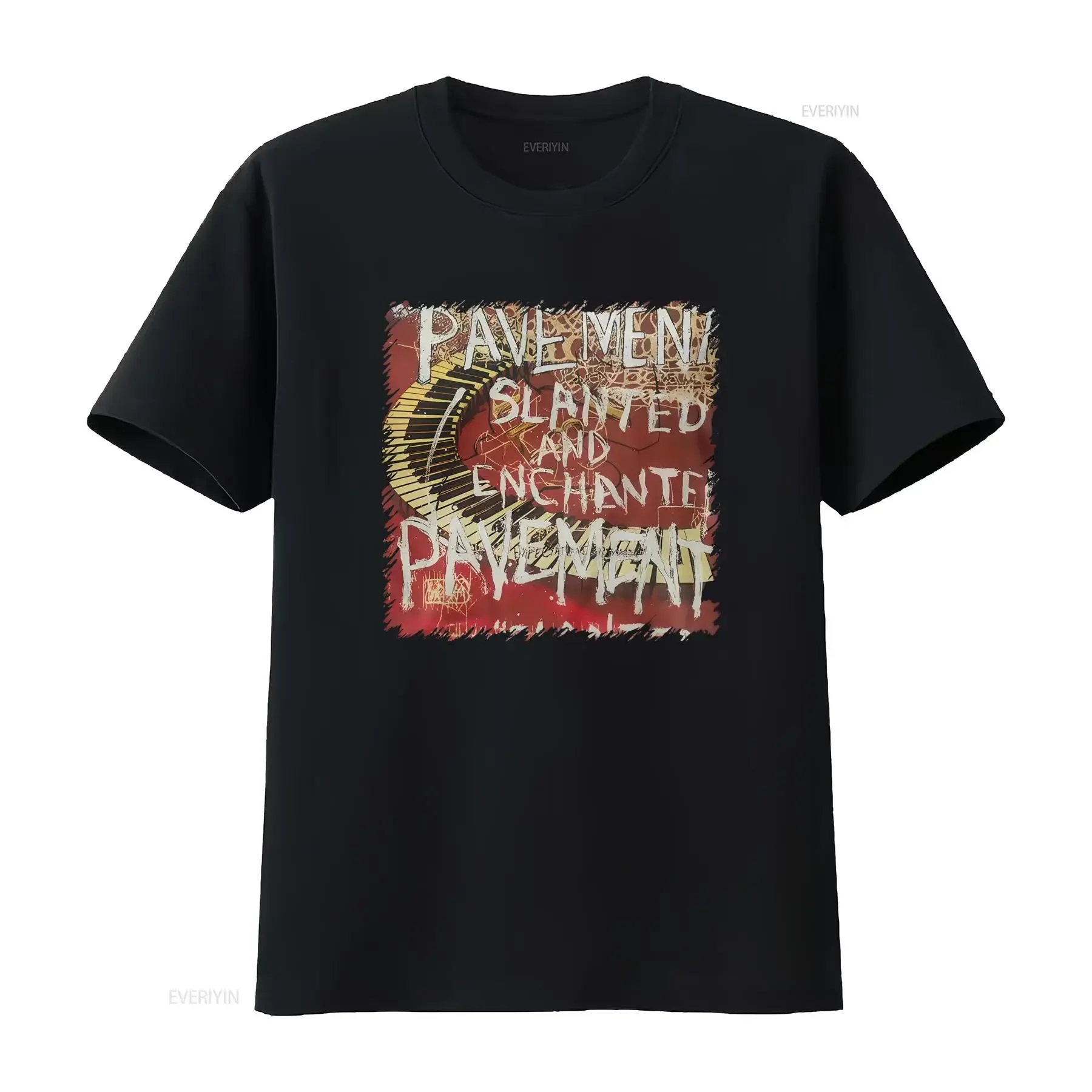 Cotton T Shirt Pavement Slanted and Enchanted Album Stephen Malkmus Music Art Print vintage Washed streetwear Soft Comfortable