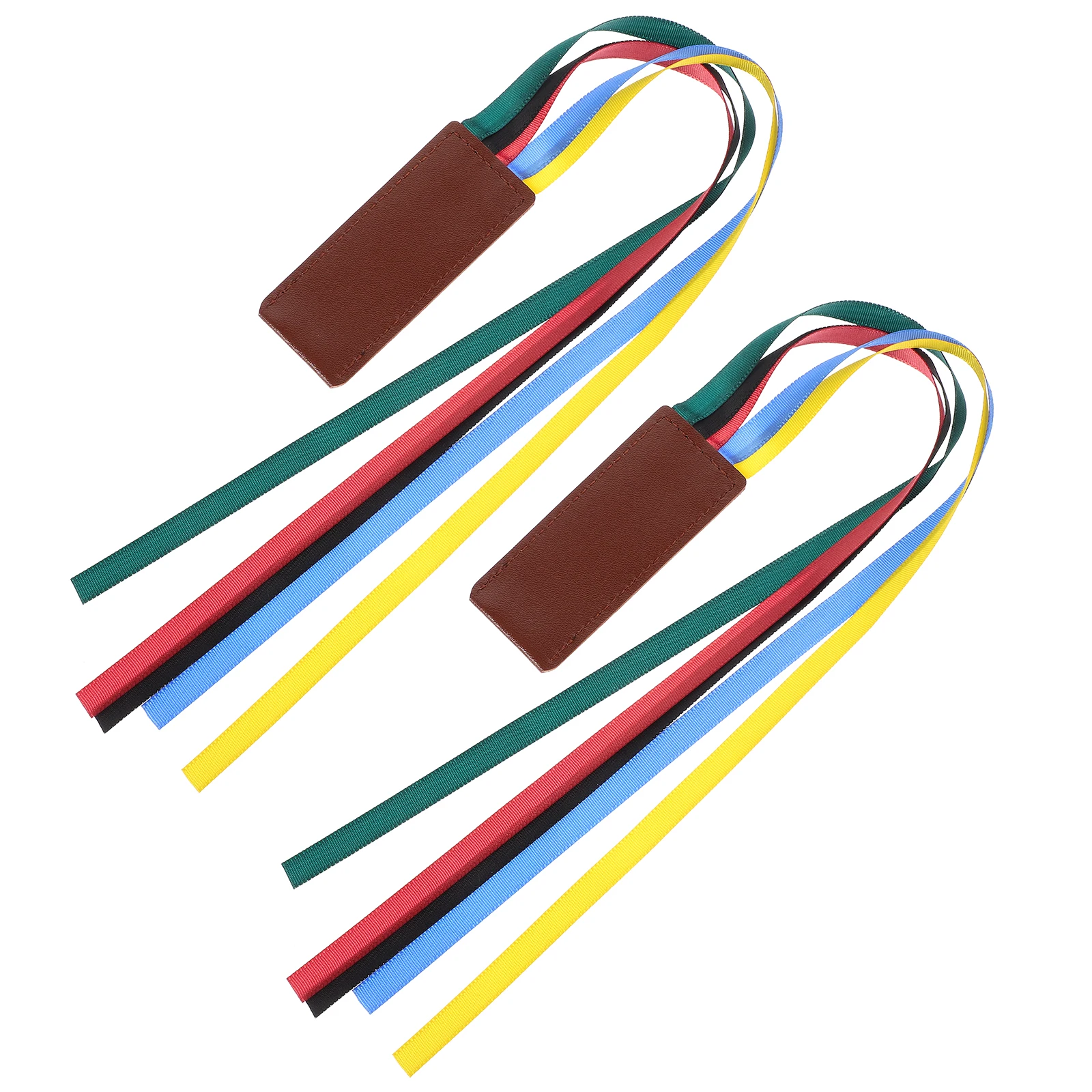 

2pcs Colorful Polyester Bookmarks Wear-Resistant Portable Ribbon Markers For Women Students