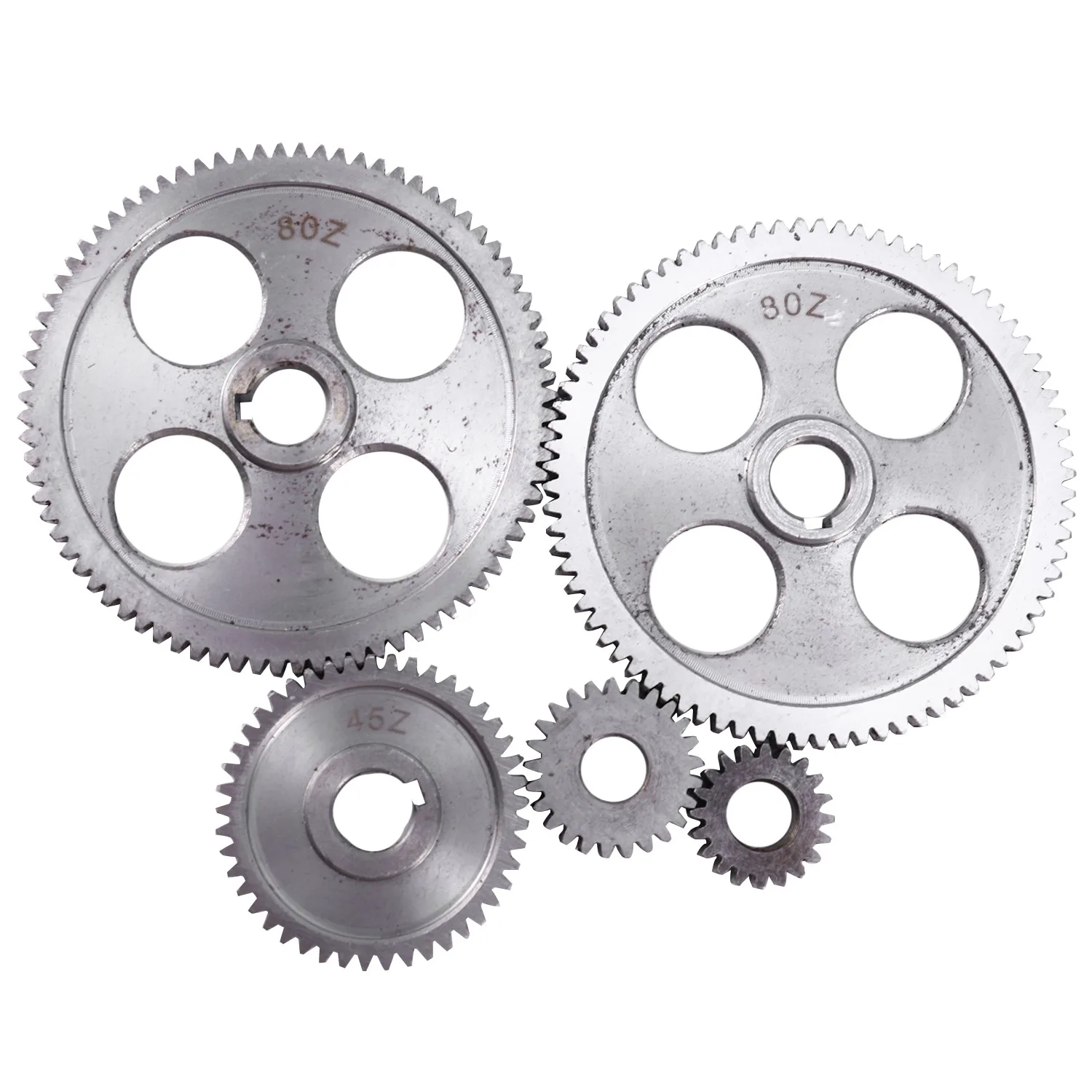 

ABKY-5Pcs/Set CJ0618 Machine Tool Gear Metal Gears Micro-Lathe Gear Metal Cutting Gear