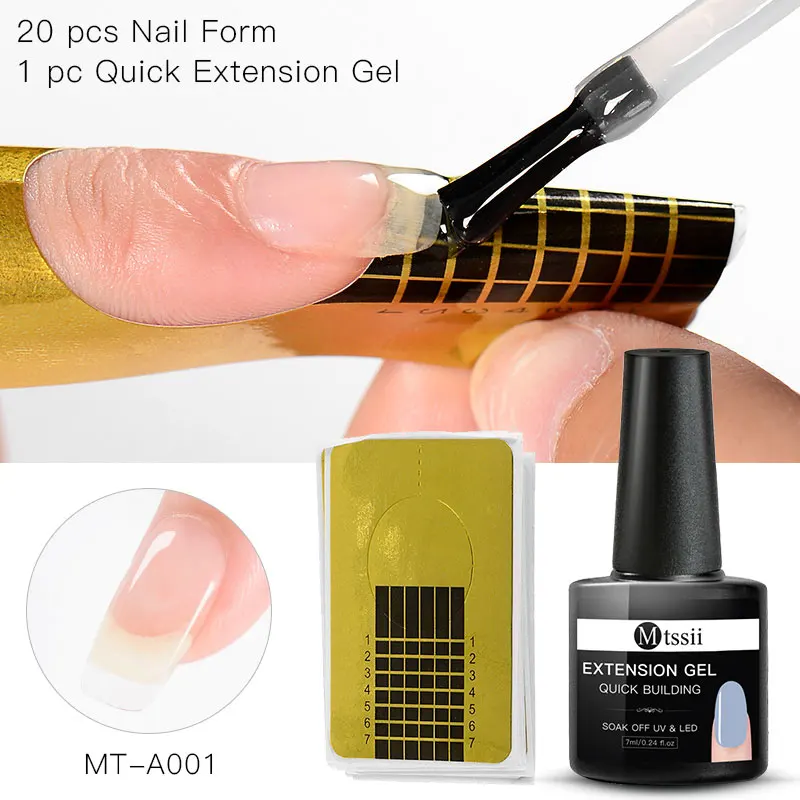 

Mtssii 7ml Acrylic Extension Nail Gel Quick Building Gel Polish Clear Pink Nude Nail Tips Builder UV Gel Nail Art Soak Off