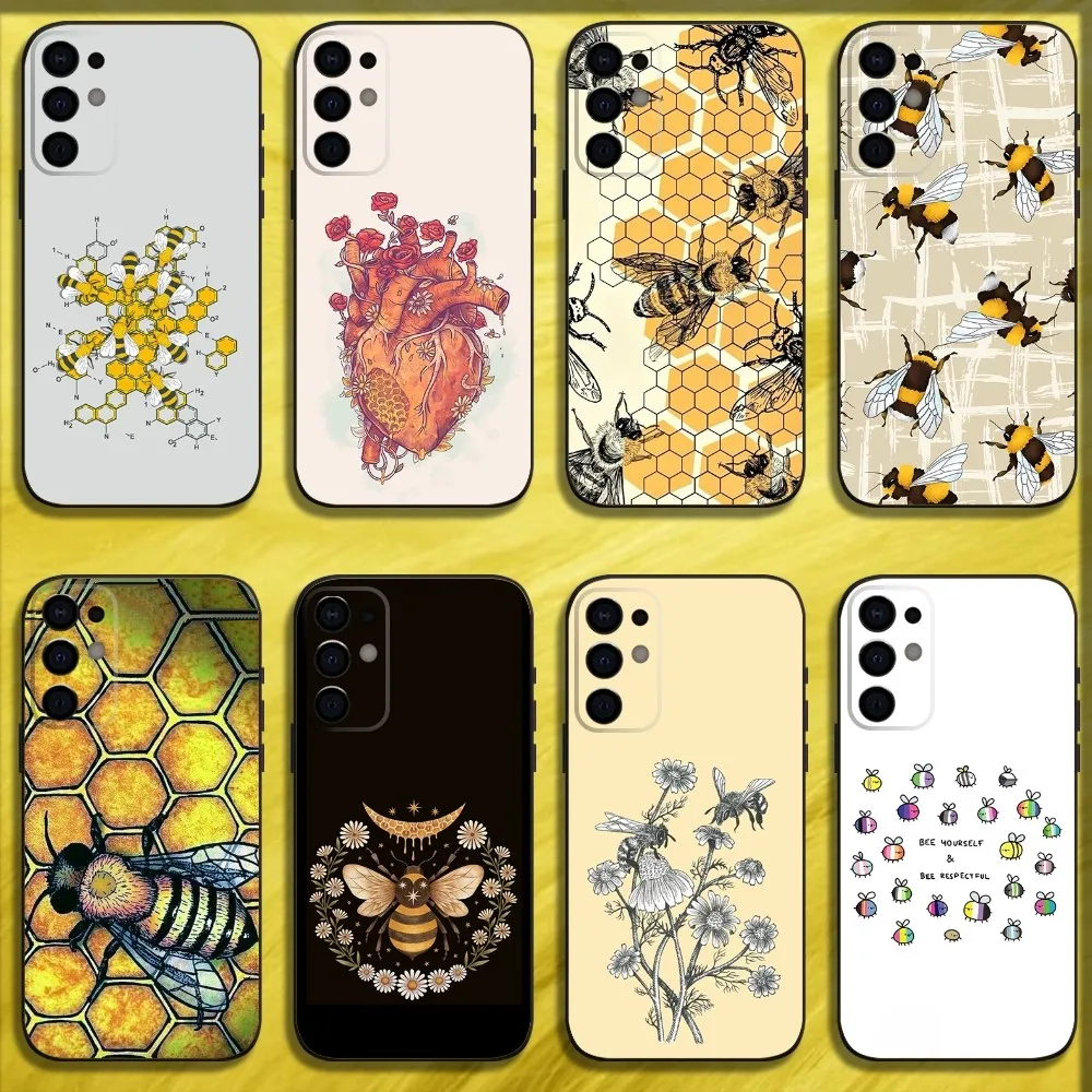 

Bee Honey Art Print Phone Case For Samsung S25,S24,S21,S22,S23,S30,Ultra,S20,Plus,Fe,Lite,Note,10,9,5G Black Soft Cover