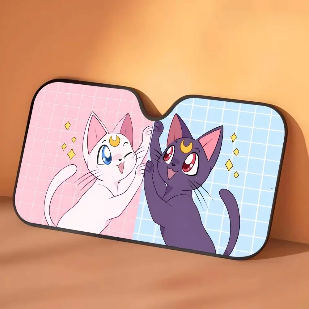 Sailor Moon Sonnenblende, einziehbarer Auto-Sonnenschutz, blendfrei, UV-Schutz, Sonnenschutz für die Frontscheibe – Detail 5
