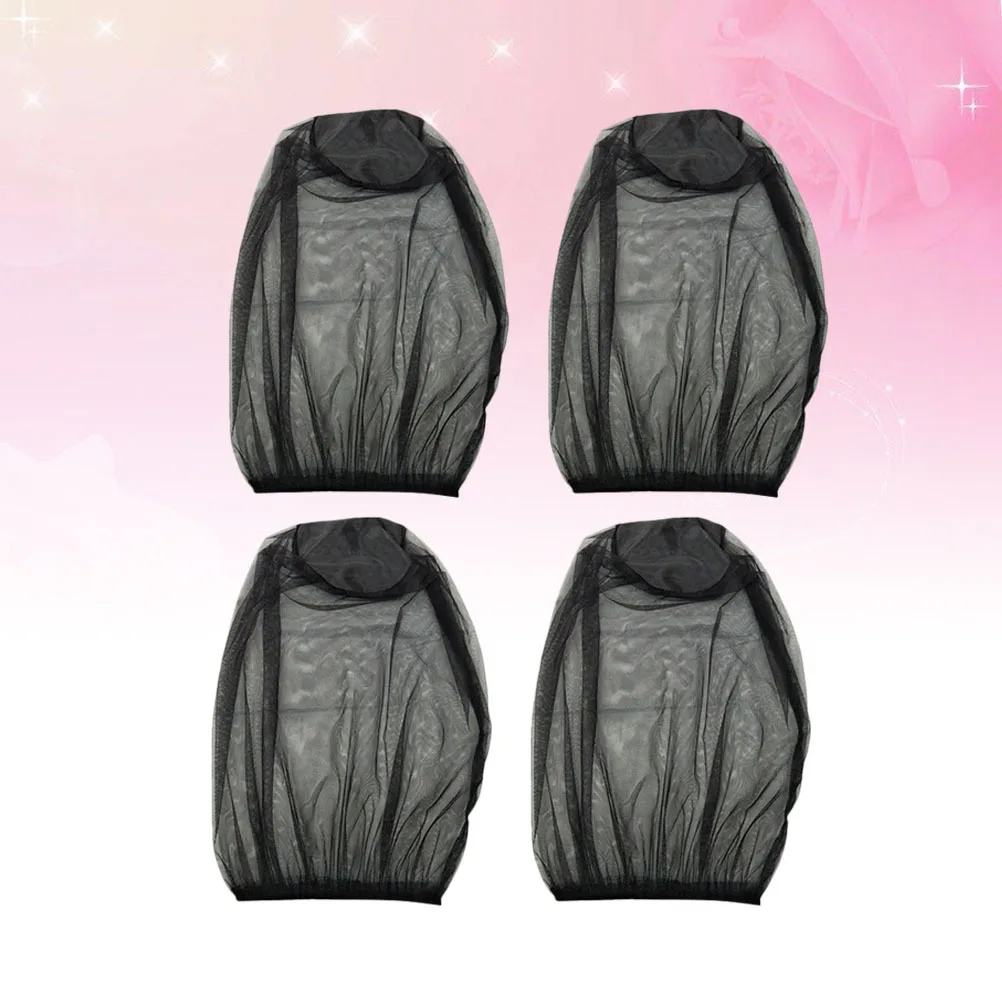 

4Pcs Mosquito Head Net Breathable Polyester Face Neck Protection Outdoor Hiking Camping Fishing Sun Hat Insect Shield