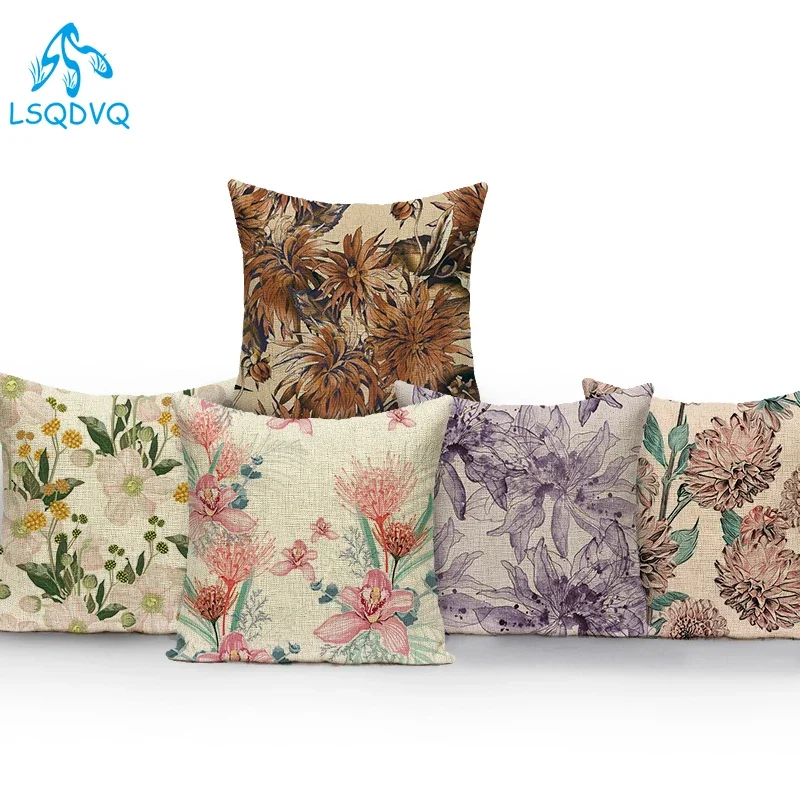 Декоративные наволочки, 3D цветочное растение, полиэстеровая подушка Cojines Decorativos Para, чехол для диванной подушки для гостиной