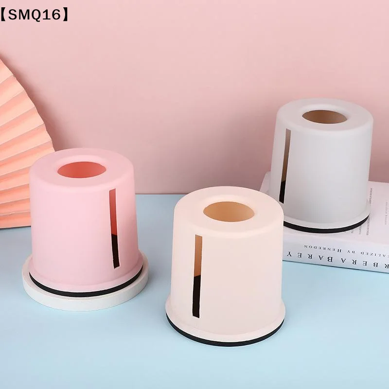 Round Plastic Tissue Box Office Creative Multifunctional Household Tissue Cover Multifunctional Paper Storage Box【SMQ】