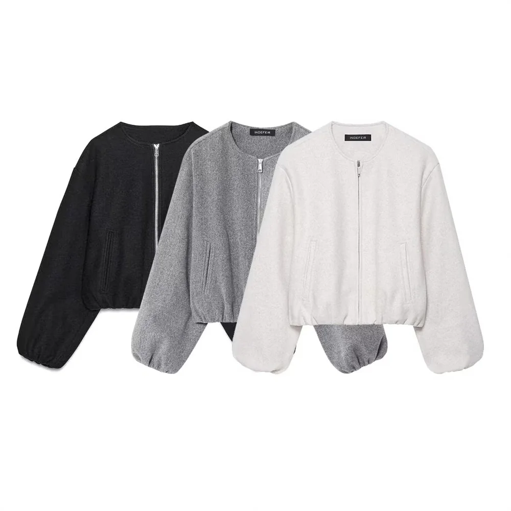 

Весенне-осенняя новая женская одежда, простая мягкая короткая куртка-пилот, пальто