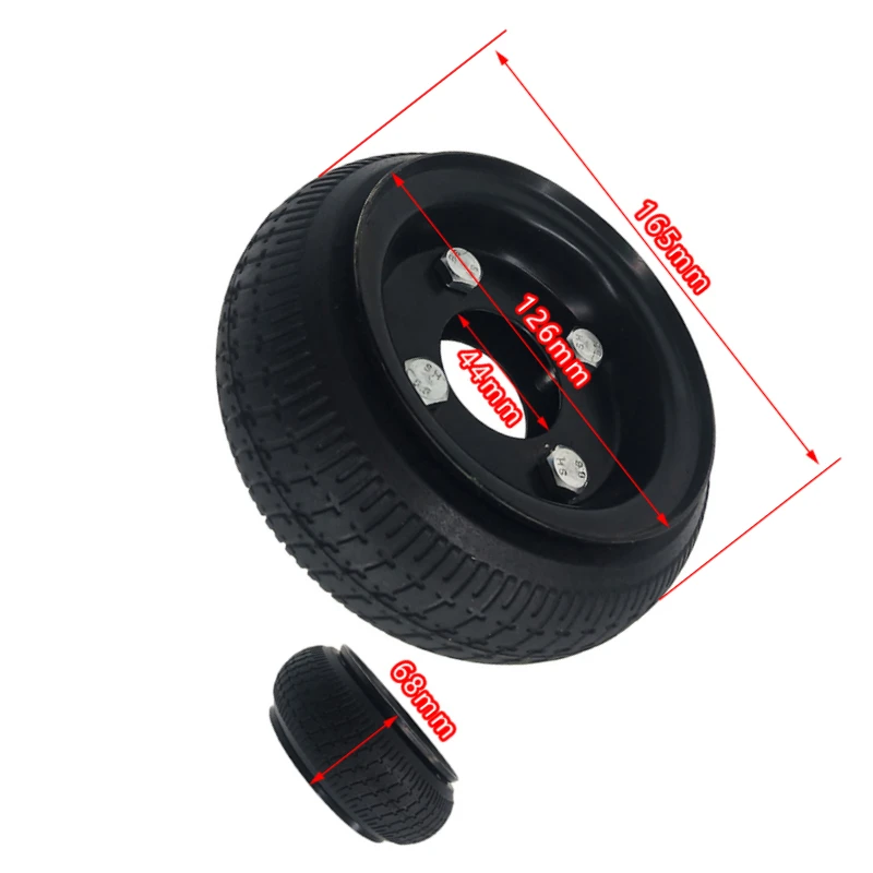 Heavy-Duty 168x50 Solid Scooter Tire Designed for Transport Carts and Flatbed Trucks