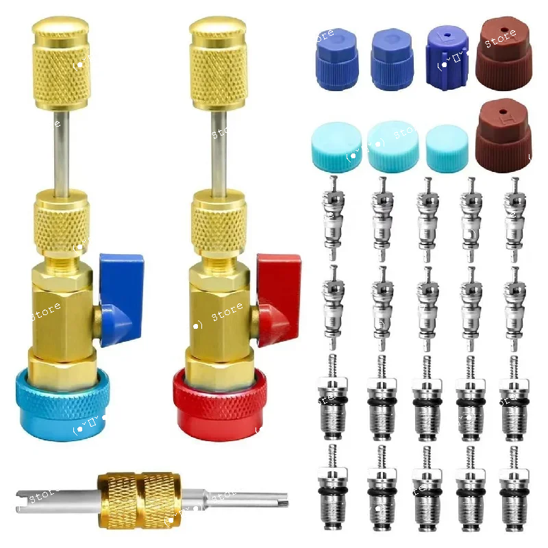 

r134a ac valve core tool for r22/r410a, sae 1/4-5/16" hvac service kit