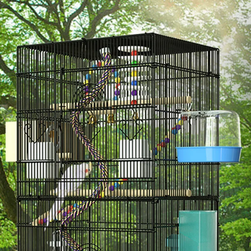 Iron Large Bird Cages Feeder Outdoor Decorative Big Parrot Carrying Cage Canary Fences Jaula Para Aves Bird Accessories MQ50NL