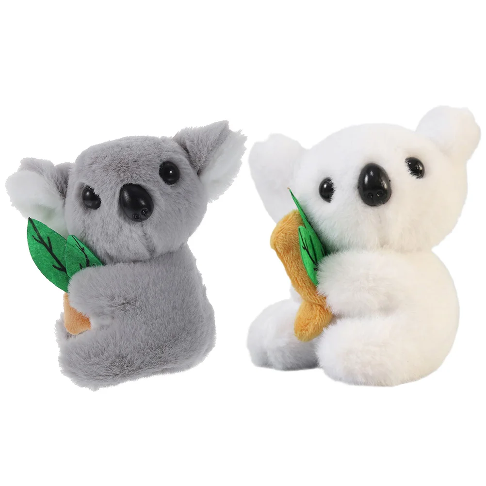 

2 Pcs Key Ring Koala Keychain Adorable Bag Backpack Pendant Plush Toy Keychains Decor