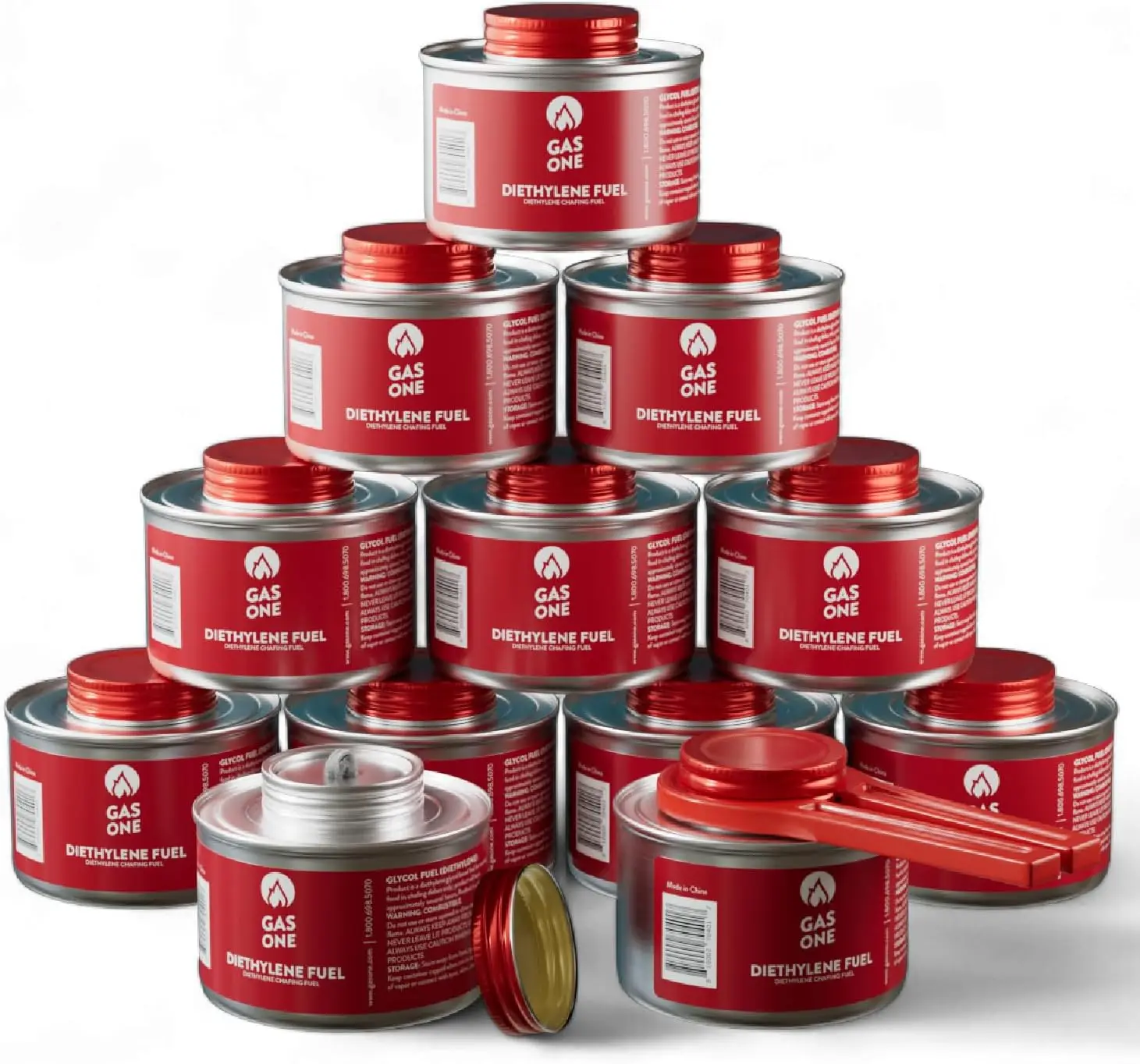 Chafing Fuel Canister for Buffet Warmers 2 Hour Burn Time Pack of 12 Metal Container