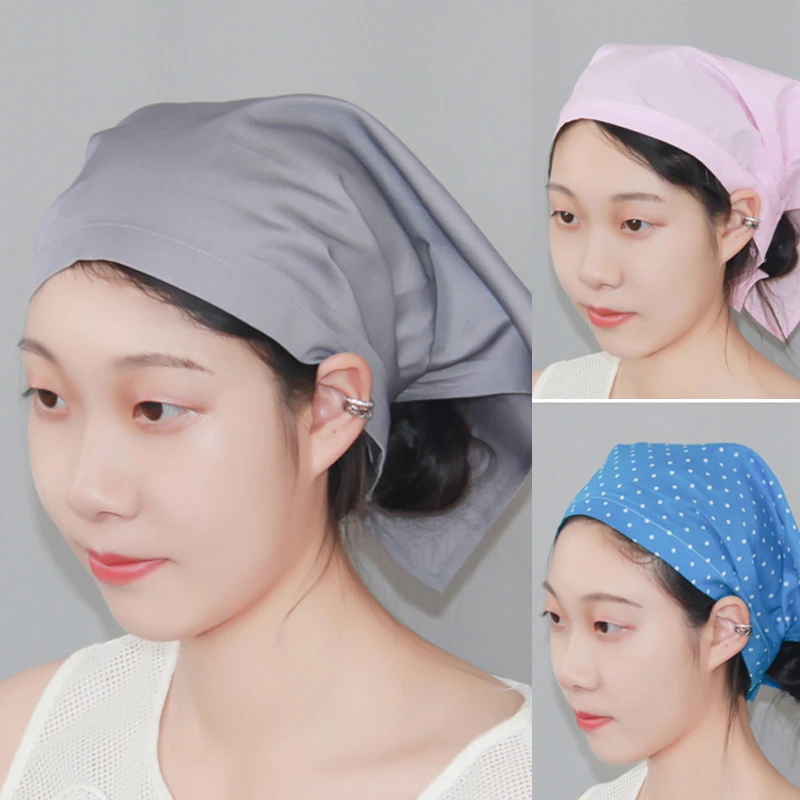 女性シェフ帽子日本キッチン三角スカーフレストランカフェウェイターキャップ調理バーベキュースカーフフードサービス作業服キャップ