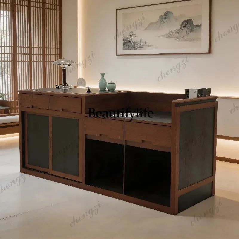 Black Hotels Reception Desks Salon Beauty Design Luxury Workstations Reception Desk Specialty Counter Tavolo Reception