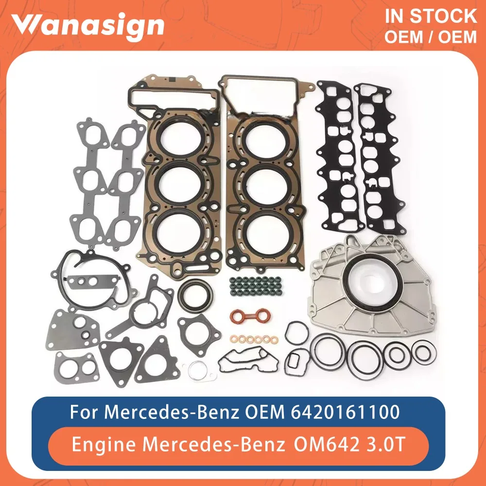 Engine Full Gasket Set Fit 3.0 T For Mercedes-Benz CLS GL350d ML350 CDI W166 350D W204 W212 W461 X204 642 OM642 3.0TDI V6 Diesel