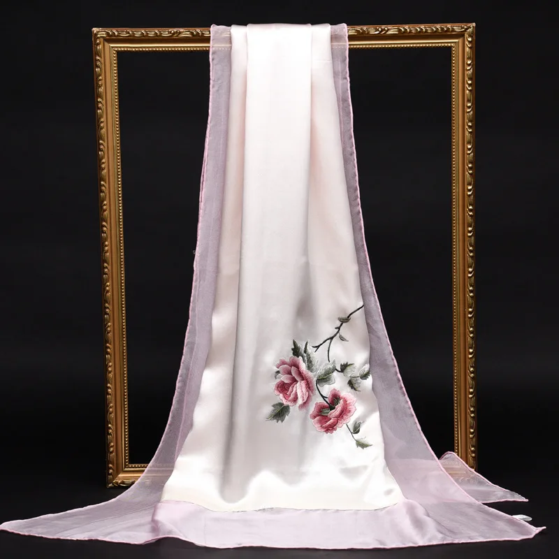 Handmade Embroidery Scarf Women's Gift Long All-Matching Suzhou Shawl
