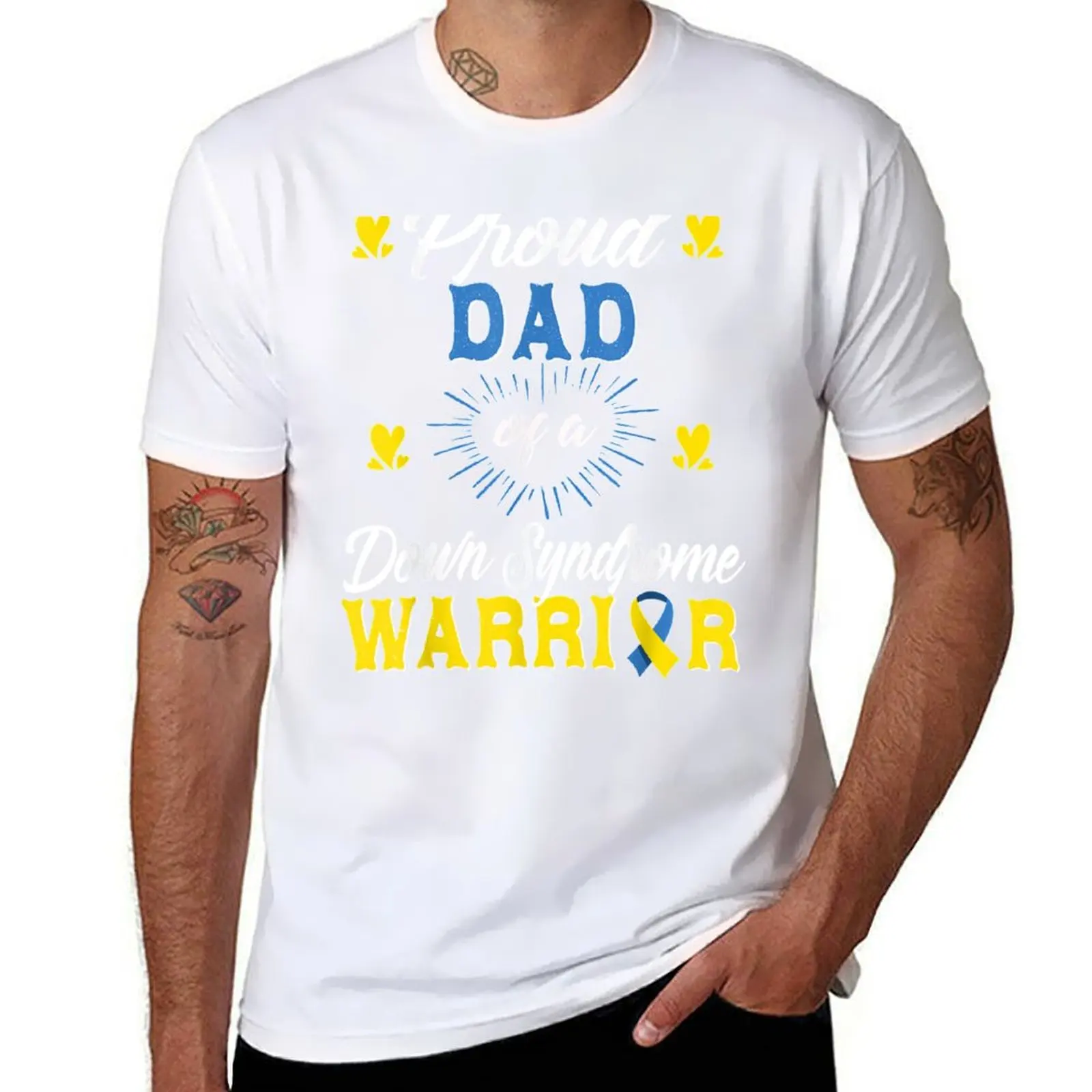 

Футболка Proud Dad Of Down с синдромом воина, трисмоя 21, мужская футболка с рисунком, футболка с аниме, футболка