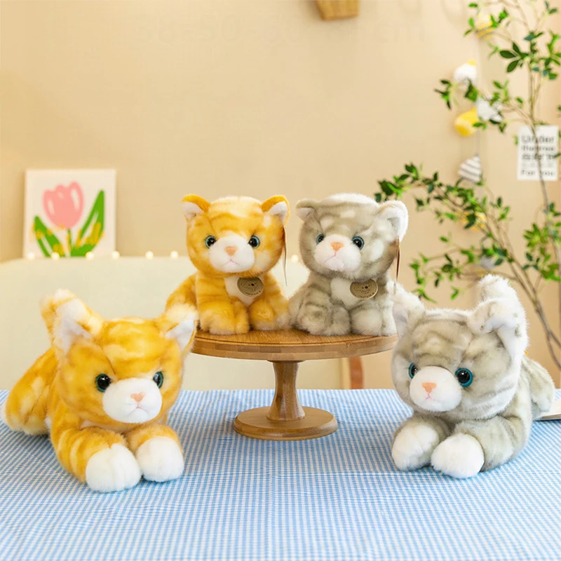 

Kawaii Plush Cat Toy Stuffed Doll Cute Kitten Sitting Garfield Style Baby Kids Birthday Xmas Gift Lovely Pet Plushie for