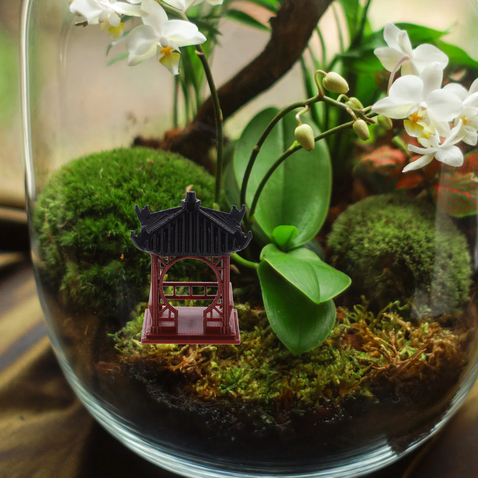 

Miniature Pavilion Decoration Plastic Lightweight Bonsai Garden Aquarium Sand Table Ornament Miniature Pavilion