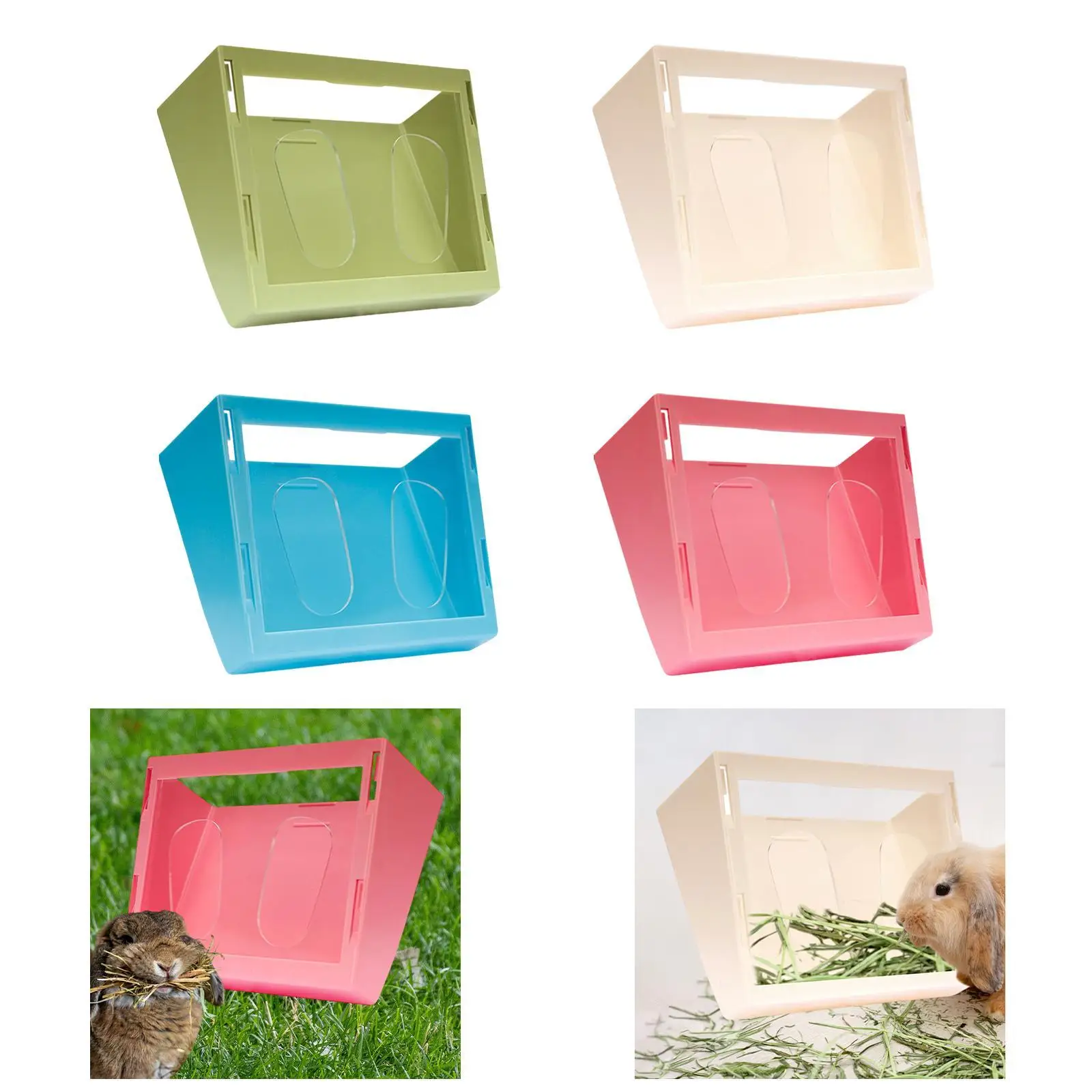 Hay Feeder for Rabbit Large Capacity Food Dispenser for Bunny Small Animals