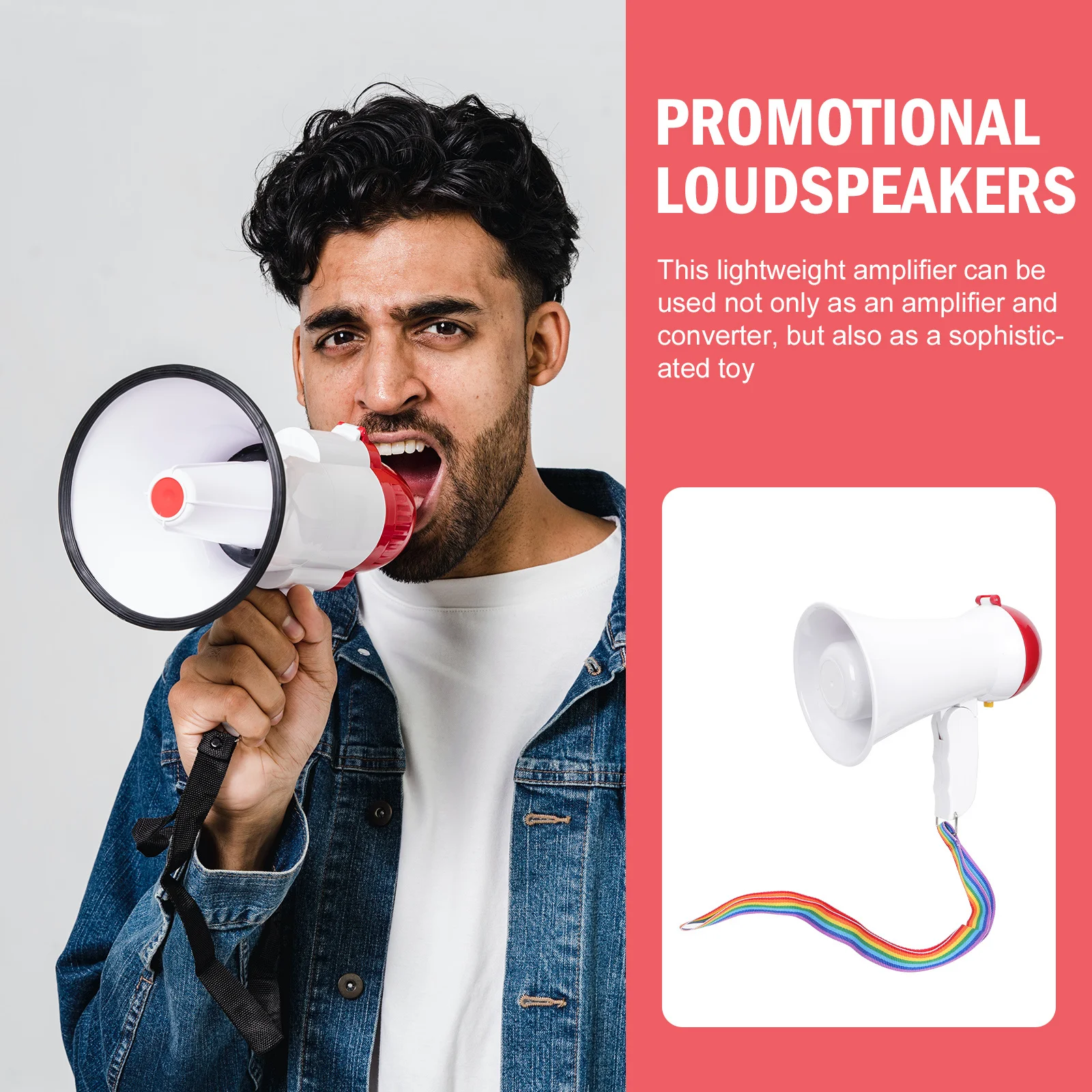 

Handheld Electric Megaphone Portable Loudspeaker Creative Voice Amplifier for Speech Announcement Publicity Sound Amplifier