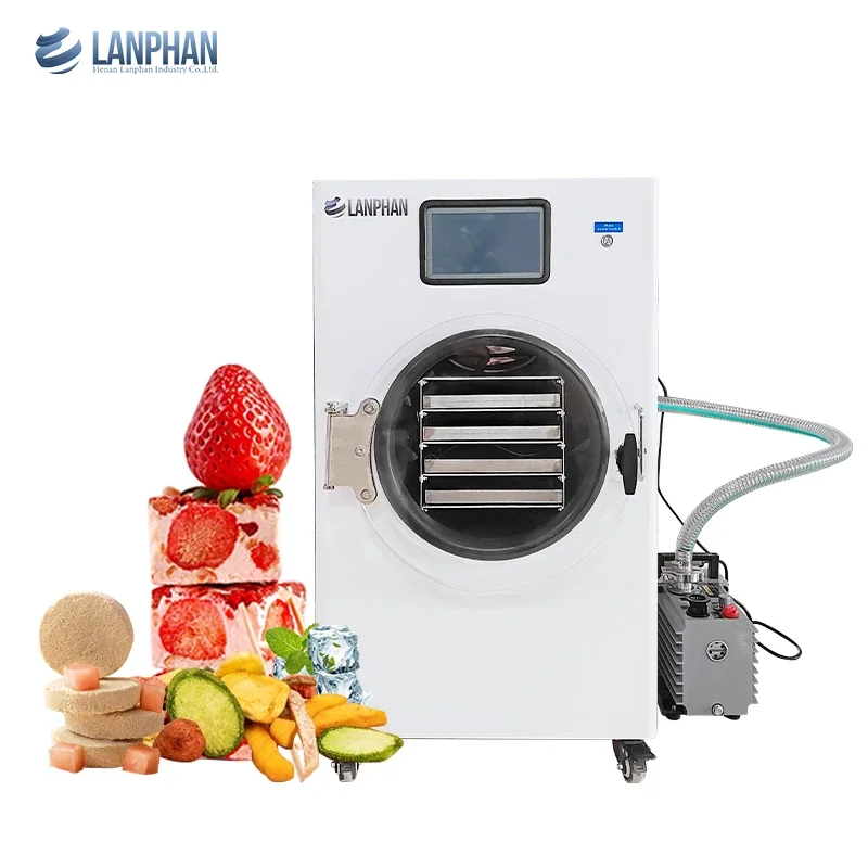 Household 6kg 8kg Fruit Food Mini Vacuum Dried Home Freeze Dryer Lyophilizer With Oil Free Vacuum Pump Machine USA Instock