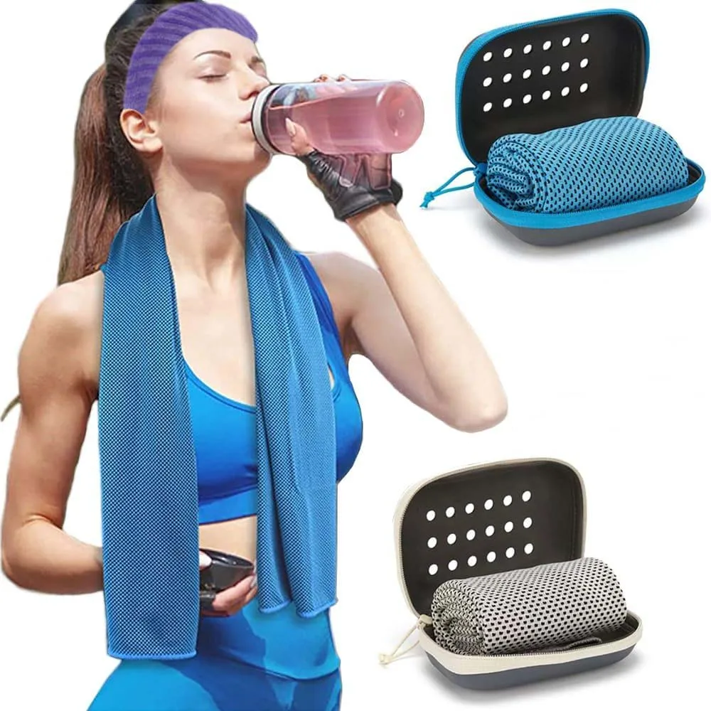 Quick-drying Sports Cooling Towel Set Polyester Sweat Absorbent Towel Suitable for Yoga, Golf, Swimming, Fitness, Camping