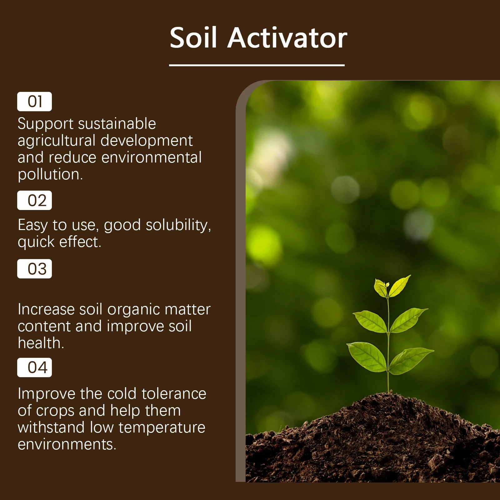 Soil Activator Fertilizer Powder Soil Loosening Agent Disease Resistance Garden Horticulture Potted Plants Nutrient Supplement