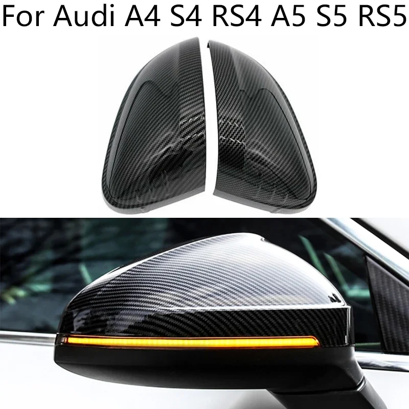 

For Audi A4 A5 B9 2017 2018 2019 S4 S5 RS5 allroad Quattro Car Side Mirror Cover Caps Side Mirror Cover Trim Cap Shell Case