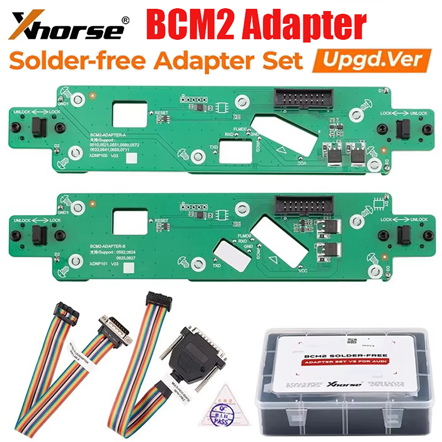Xhorse XDNPABGL BCM2 Solder-free Adapter Second Generation for Audi All Key Lost & Add Key for VVDI Key Tool Plus, MULTI-PROG